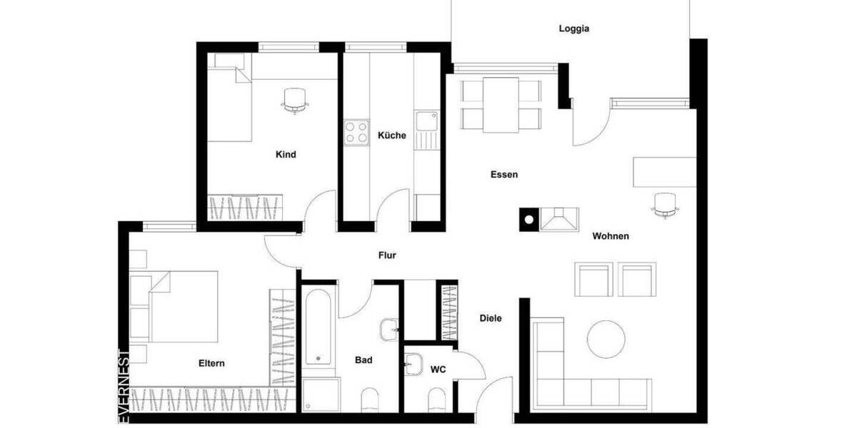Altersgerechte Eigentumswohnung mit Sonnenbalkon und Aufzug in Ratingen-Hösel 3 zimmer