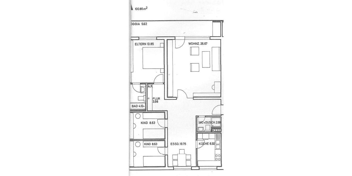 Erdgeschoßwohnung Gelsenkirchen Ückendorf - 5 Zimmer, 101 m&sup2;, 169.000&euro; | Angebot:27077718