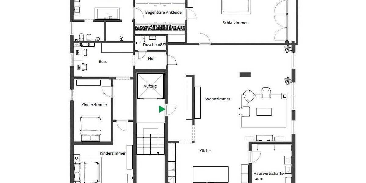 Etagenwohnung Düsseldorf Oberkassel - 4 Zimmer, 269 m&sup2;, 1.695.000&euro; | Angebot:26029233