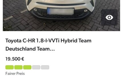 Toyota CHR 81.367 km 19.000 € Herten 45699