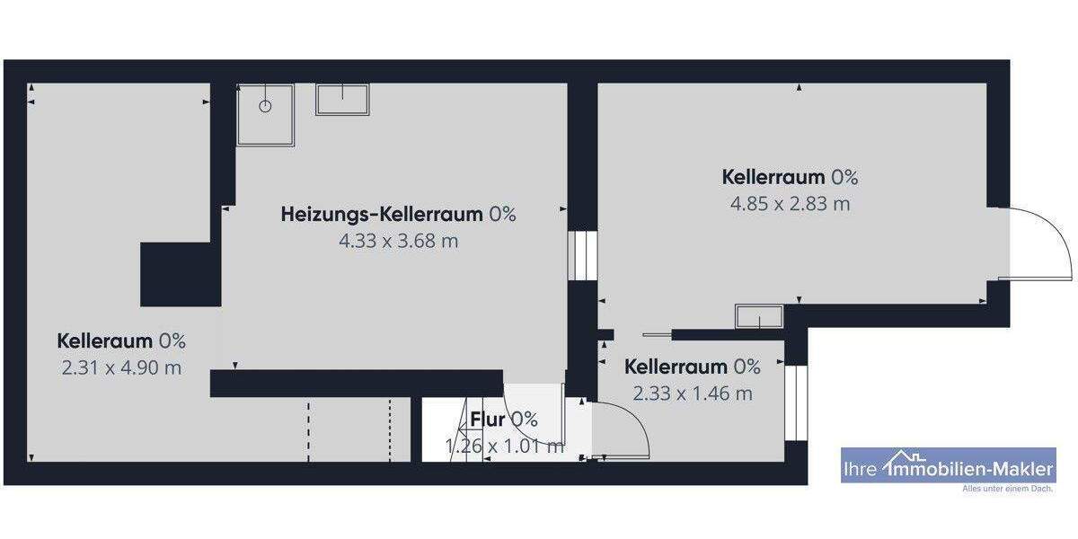 Reihenmittelhaus Marl Brassert - 3 Zimmer, 69 m&sup2;, 145.000&euro; | Angebot:25166336