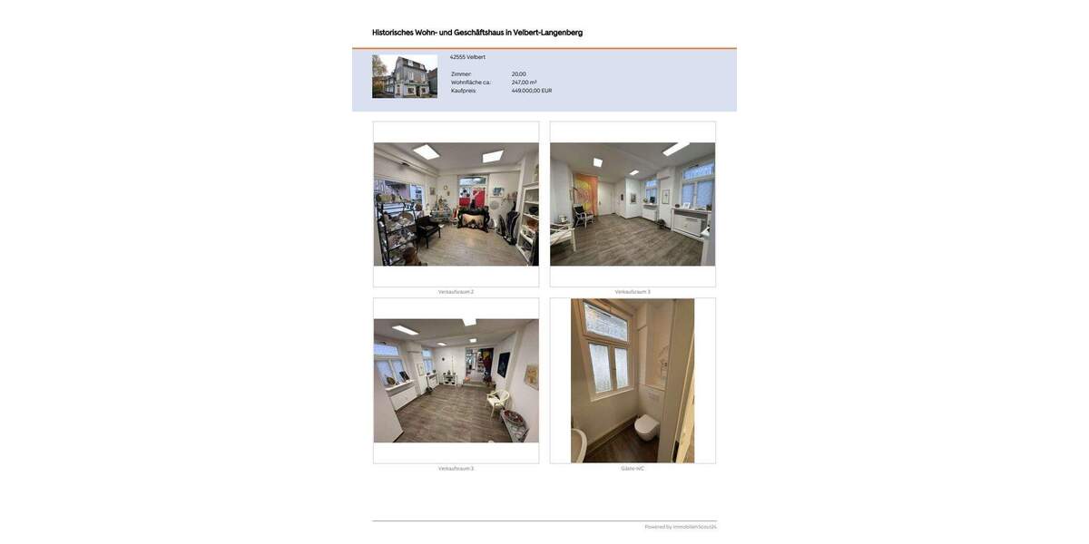 Mehrfamilienhaus, Wohnhaus Velbert Langenberg Langenberg - 2 Zimmer, 247 m&sup2;, 299.000&euro; | Angebot:25565834