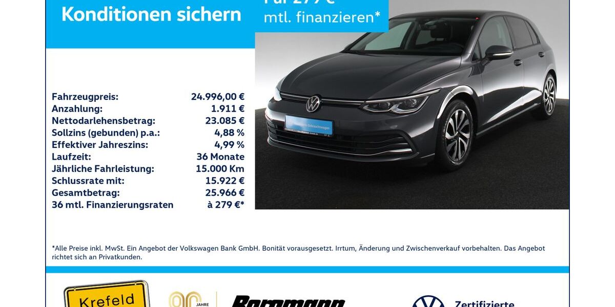 VW Golf 55.582 km 23.447 &euro; Krefeld 47803