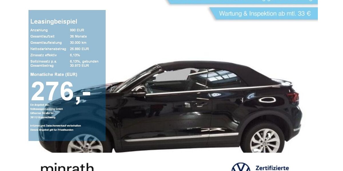 VW T-Roc 10.699 km 26.630 &euro; Moers 47441