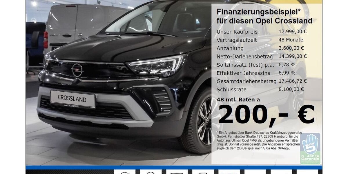 Opel Crossland (X) 22.745 km 17.999 &euro; Düsseldorf 40231