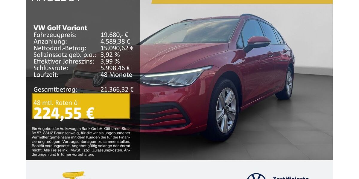 VW Golf 45.148 km 19.680 &euro; Marl 45770