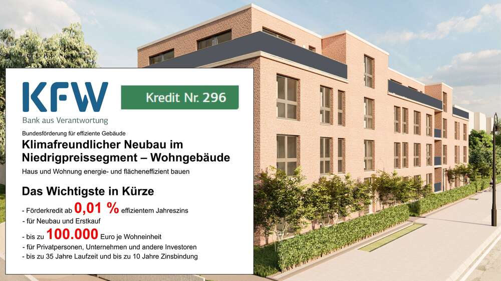 Etagenwohnung Kamp-Lintfort Lintfort - 2.5 Zimmer, 51 m&sup2;, 232.700&euro; | Angebot:23686262