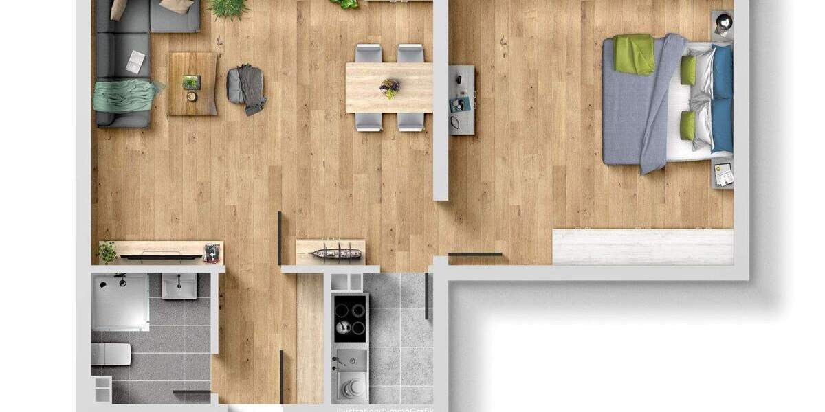 Erdgeschosswohnung in zentraler Lage von OB +++ komplett saniert +++ ruhig ausgerichtet 2 zimmer