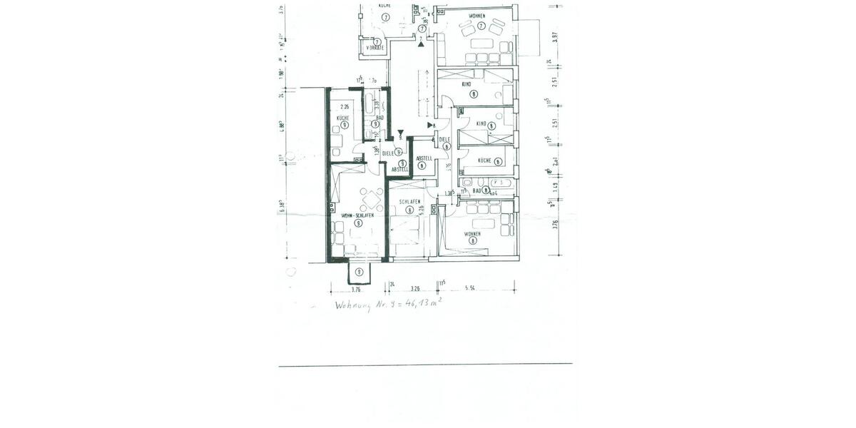 Etagenwohnung Gelsenkirchen Buer - 1.5 Zimmer, 46 m&sup2;, 71.000&euro; | Angebot:26086103