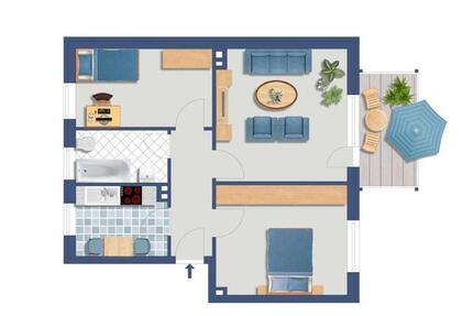 Wohnung Bottrop Boy - 3 Zimmer, 60 m&sup2;, 90.000&euro; | Angebot:25649506