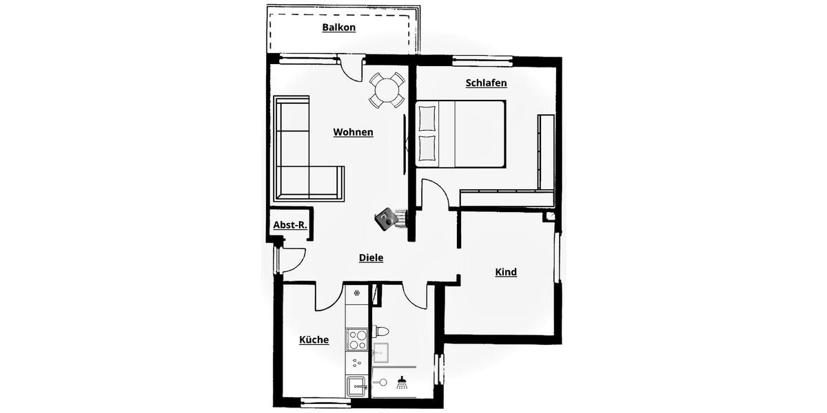Etagenwohnung Bochum Bochum-Mitte - 3.5 Zimmer, 70 m&sup2;, 235.000&euro; | Angebot:27082819