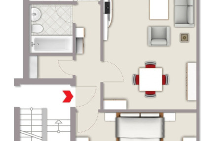 Mietwohnung EG in Krefeld-Oppum verkehrsgünstig 2 zimmer