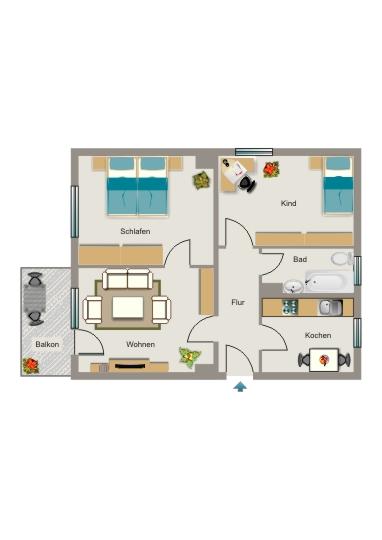 Wohnfühlen bei VIVAWEST 3.5 zimmer