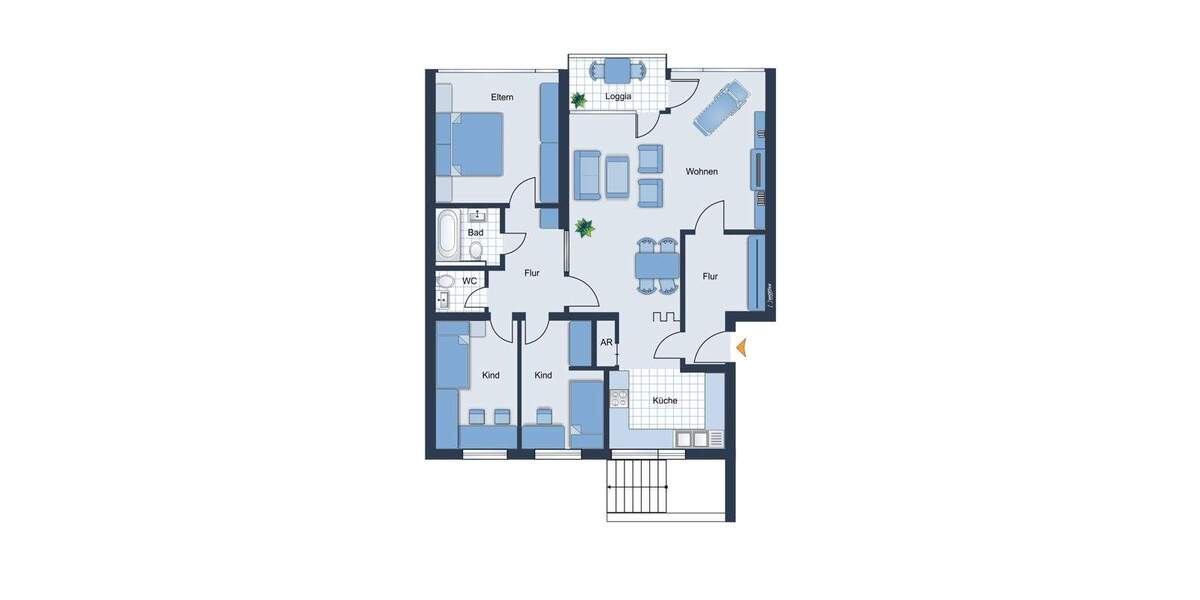 Schöne 4-Raum-Wohnung mit durchdachtem Raumprogramm 4 zimmer
