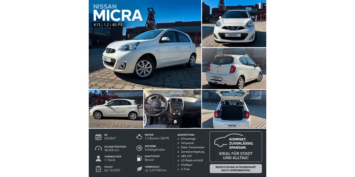 Nissan Micra 48.100 km 6.800 &euro; Essen 45326