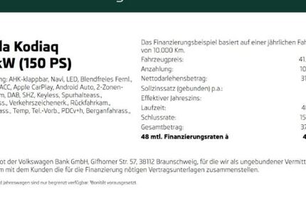Skoda Kodiaq 35.000 km 38.890 &euro; Düsseldorf 40233
