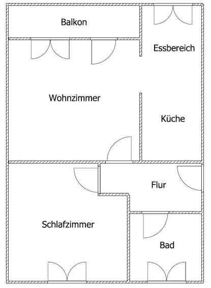 Erdgeschoßwohnung Düsseldorf Stadtbezirk 7 - 2 Zimmer, 58 m&sup2;, 628&euro; | Angebot:26141845