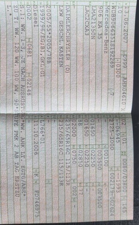 Mercedes-Benz sprinter 311 209.349 km 15.000 € Gladbeck 45964