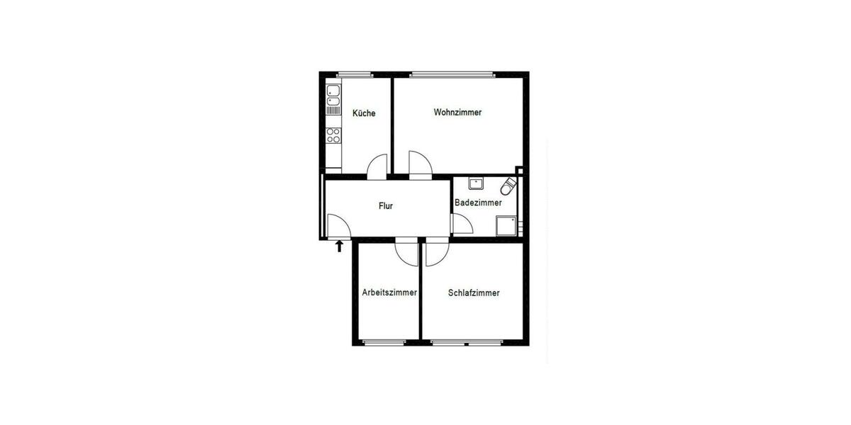Hochparterre Mülheim an der Ruhr Mellinghofen - 3 Zimmer, 67 m&sup2;, 189.900&euro; | Angebot:27623612