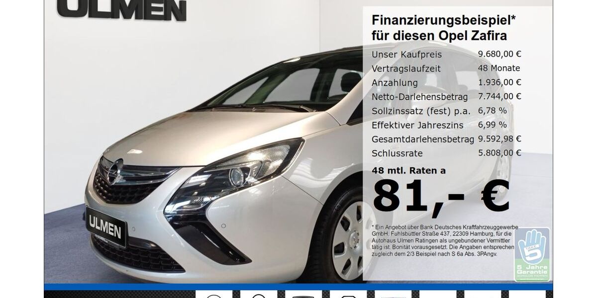 Opel Zafira 109.716 km 9.680 &euro; Ratingen 40880