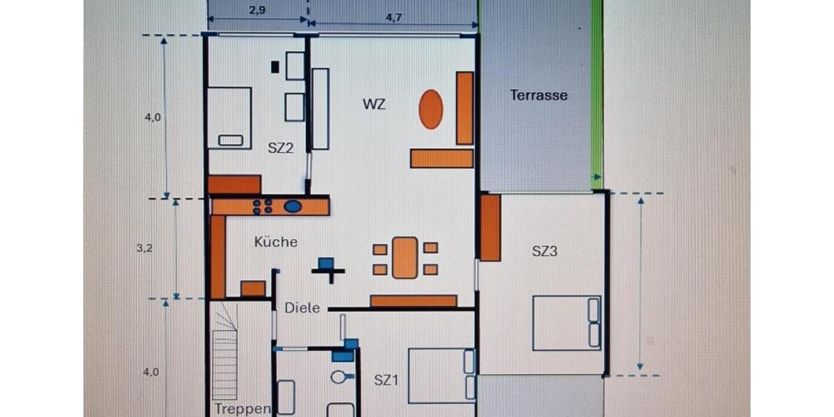 Neusanierte und großzügige 4-Zi.EG-Wohnung mit Terrasse & Garten 4 zimmer