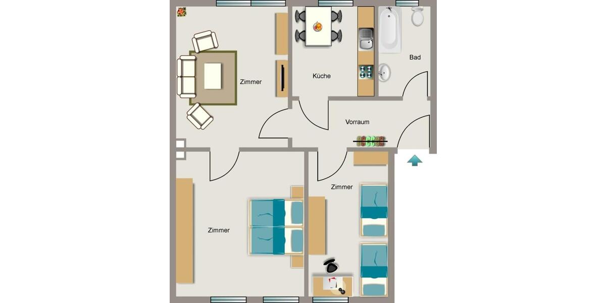 Wohnfühlen bei VIVAWEST 3.5 zimmer