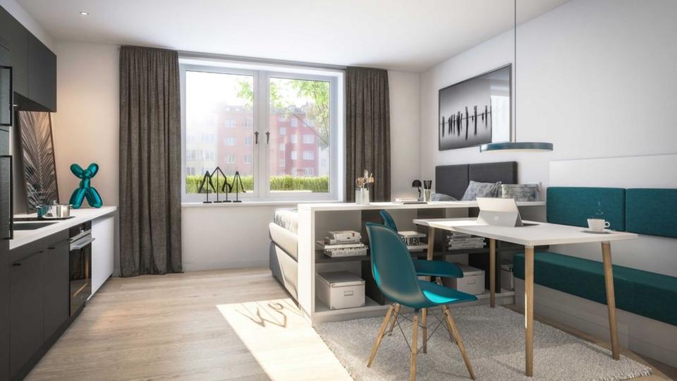 Etagenwohnung Düsseldorf Stadtbezirk 2 - 1 Zimmer, 30 m&sup2;, 910&euro; | Angebot:25267747