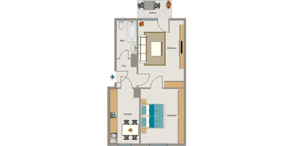 Bei VIVAWEST die Sonnenstrahlen auf dem eigenen Balkon genießen. 2.5 zimmer