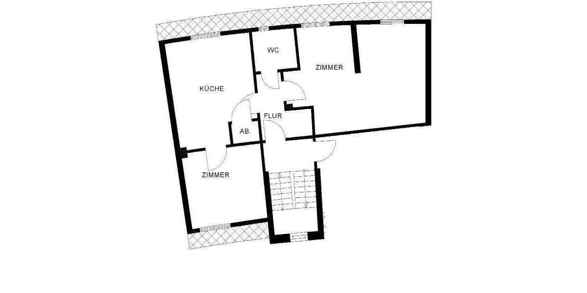 Etagenwohnung Duisburg Röttgersbach - 2 Zimmer, 62 m&sup2;, 460&euro; | Angebot:25611668