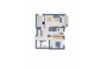 Etagenwohnung Voerde (Niederrhein) - 3.5 Zimmer, 74 m&sup2;, 703&euro; | Angebot:25871606
