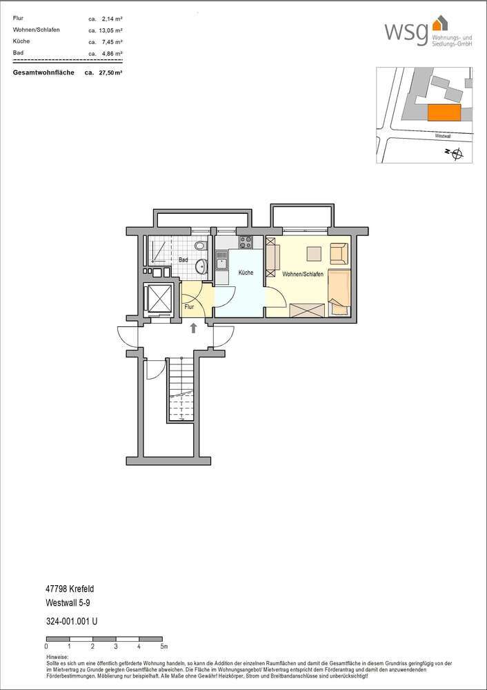 Wohnung zum Mieten in Krefeld 289 € 27.5 m²