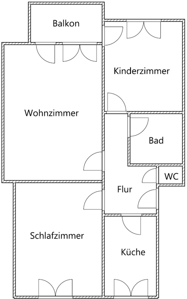 **Was will man mehr? +Balkon +frisch gestrichen +Laminat +modernes Badezimmer** zimmer
