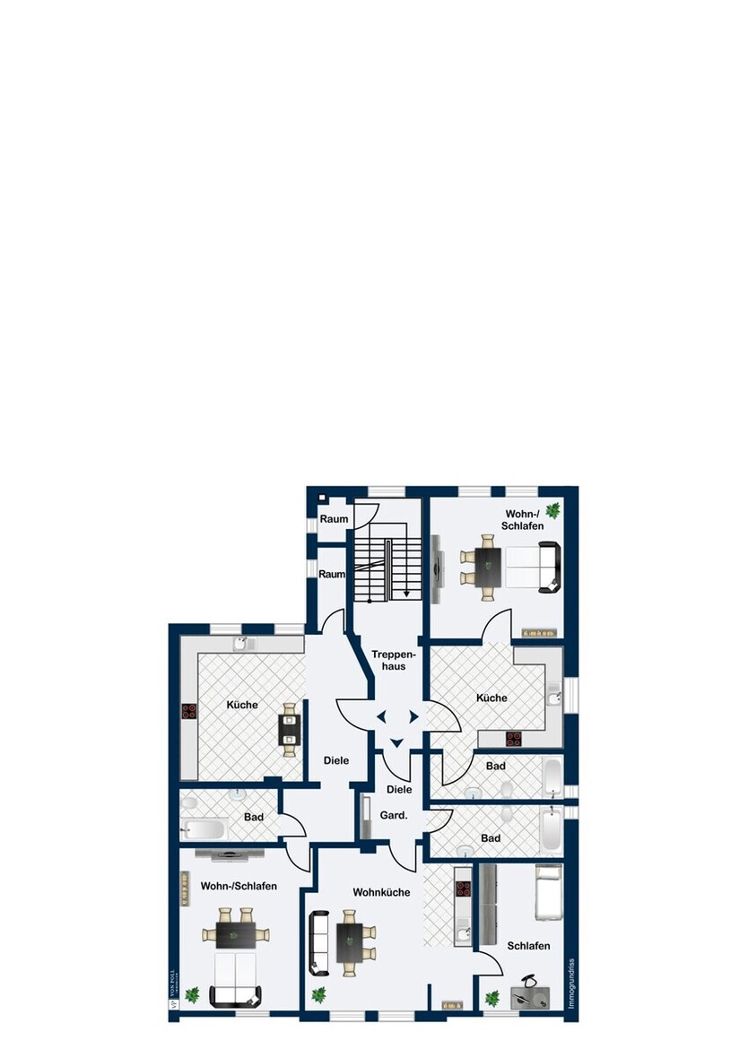 Frisch Saniertes Wohn u. Geschäftshaus mit 8 WE+ Gewerbeeinheit in der Innenstadt von Marl-Hüls! zimmer