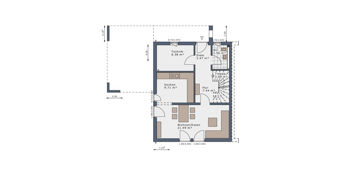 Doppelhaushälfte Meerbusch - 4 Zimmer, 120 m&sup2;, 2.100&euro; | Angebot:24638708