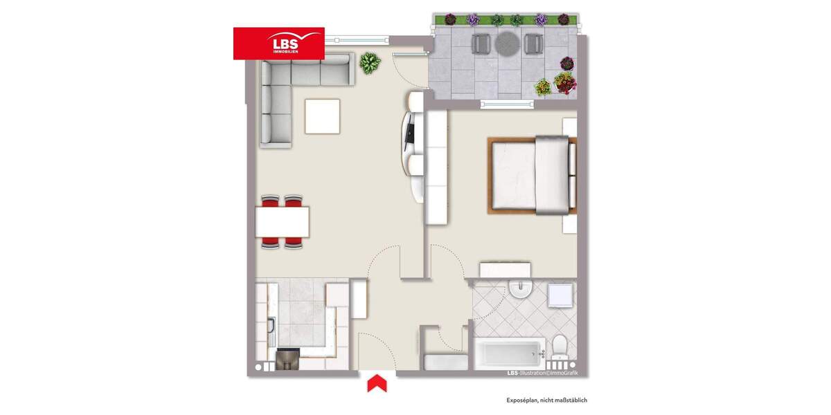 Etagenwohnung Oberhausen Sterkrade-Nord - 2 Zimmer, 51 m&sup2;, 129.000&euro; | Angebot:24992154