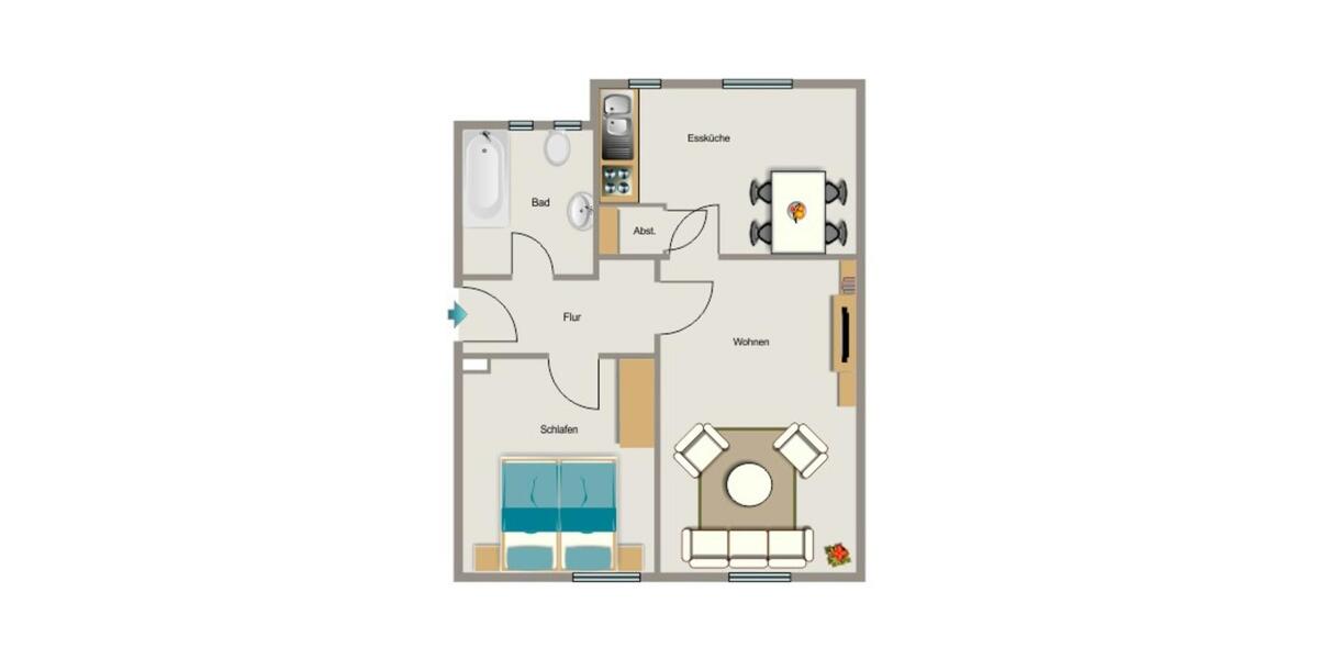 Erdgeschoßwohnung Dinslaken Lohberg - 2.5 Zimmer, 49 m&sup2;, 317&euro; | Angebot:26170258