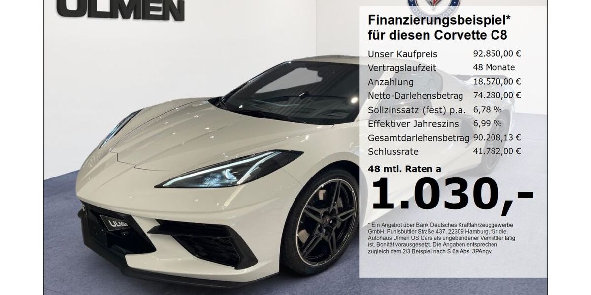Corvette C8 33.531 km 90.850 &euro; Düsseldorf 40231