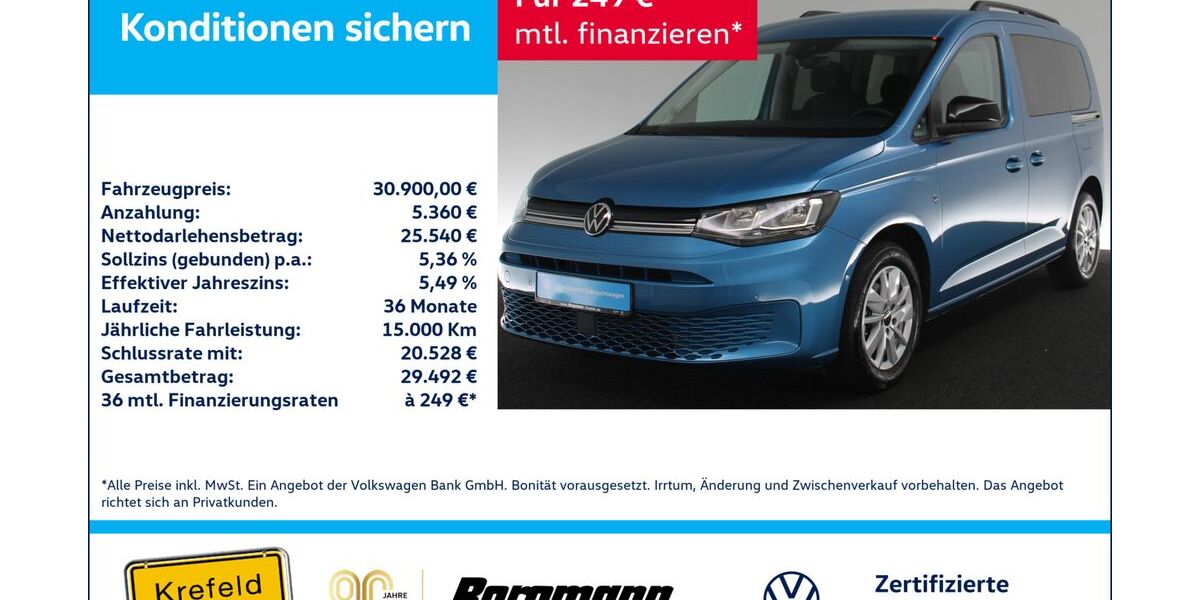VW Caddy 16.727 km 30.500 &euro; Krefeld 47803