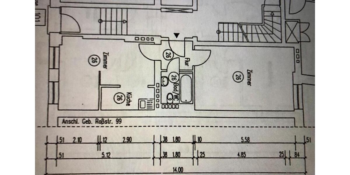 Erdgeschoßwohnung Düsseldorf Derendorf - 2 Zimmer, 45 m&sup2;, 189.000&euro; | Angebot:26986525