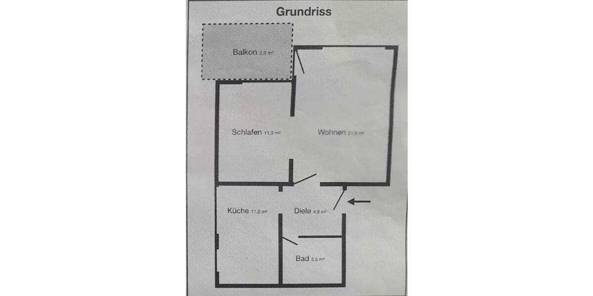 Erdgeschoßwohnung Düsseldorf Stadtbezirk 6 - 1.5 Zimmer, 58 m&sup2;, 1.268&euro; | Angebot:25596577