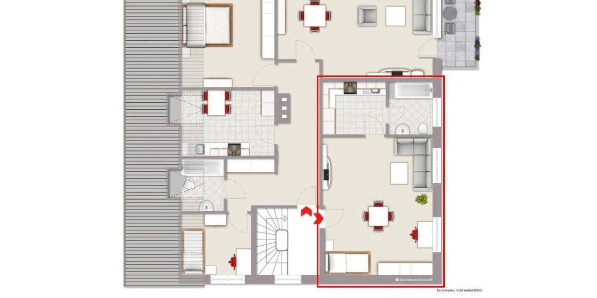 Etagenwohnung Wesel Fusternberg - 1 Zimmer, 40 m&sup2;, 440&euro; | Angebot:26227607