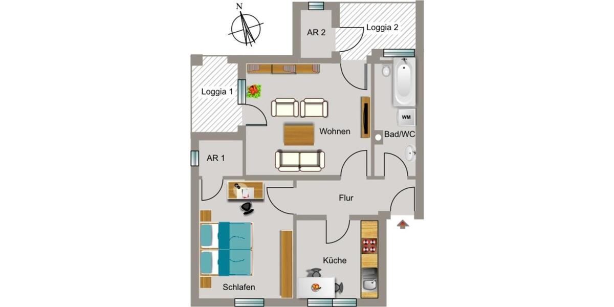 Demnächst frei! 2-Zimmer-Wohnung in Dinslaken Lohberg 2.5 zimmer