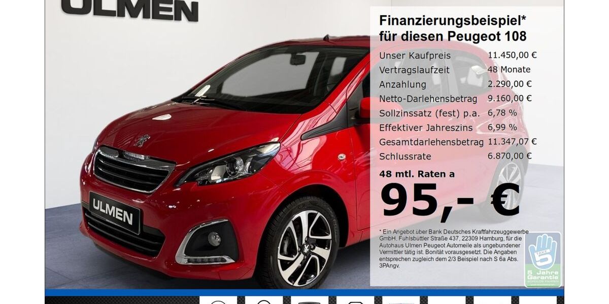 Peugeot 108 22.577 km 11.450 &euro; Düsseldorf 40233