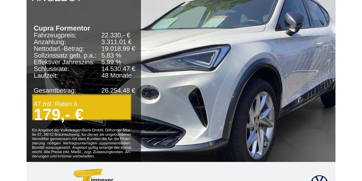 Cupra Formentor 29.687 km 21.760 &euro; Oberhausen 46047