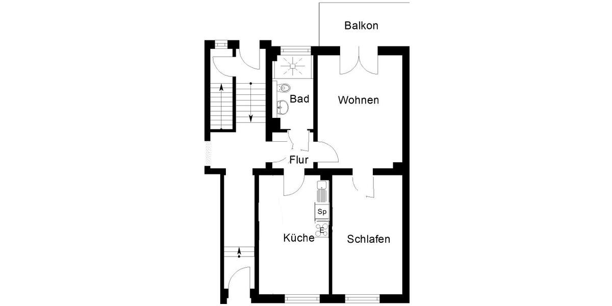 Etagenwohnung Herne Eickel - 2.5 Zimmer, 62 m&sup2;, 426&euro; | Angebot:26248401