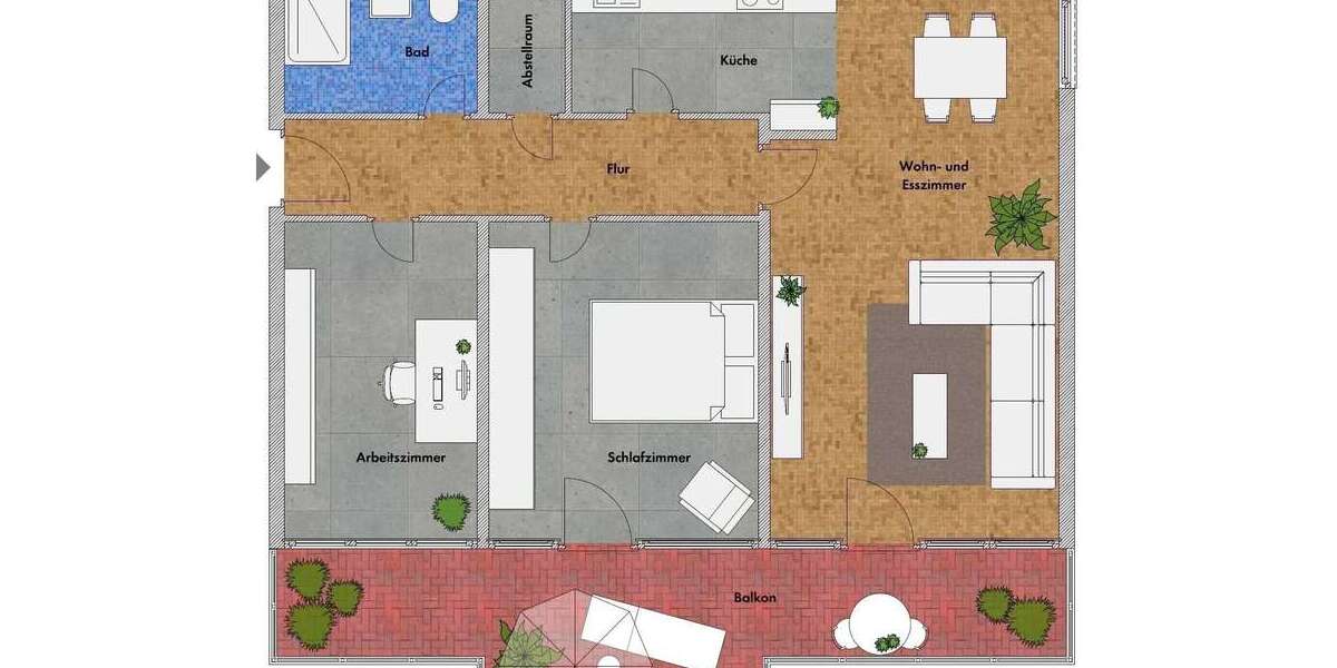 Etagenwohnung Ratingen West - 3 Zimmer, 79 m&sup2;, 1.090&euro; | Angebot:25368001