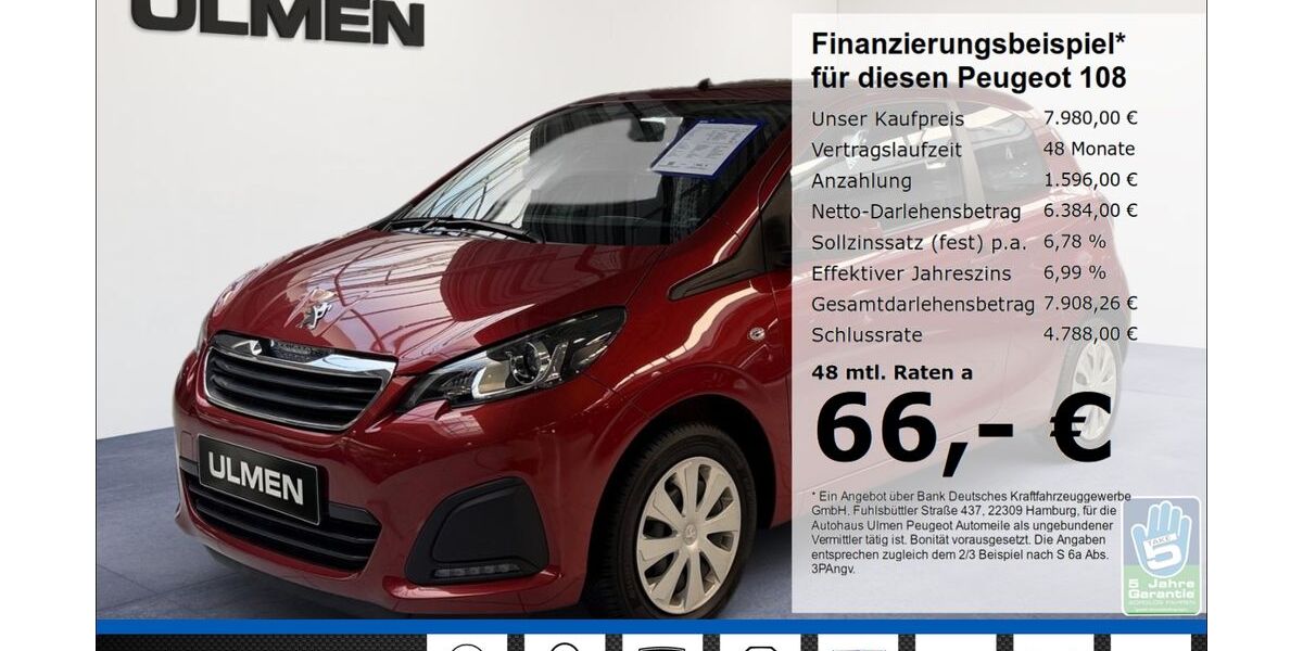 Peugeot 108 94.298 km 7.980 &euro; Düsseldorf 40233