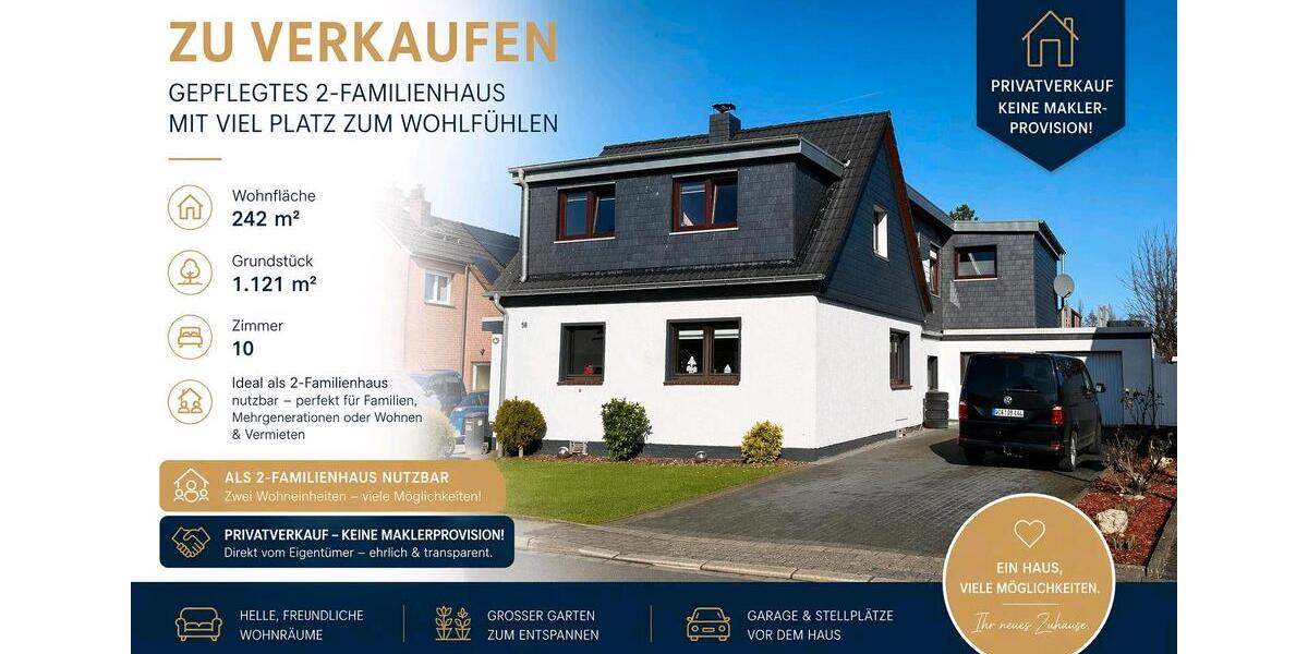 Einfamilienhaus Bochum Günnigfeld - 10 Zimmer, 242 m&sup2;, 649.000&euro; | Angebot:27075113