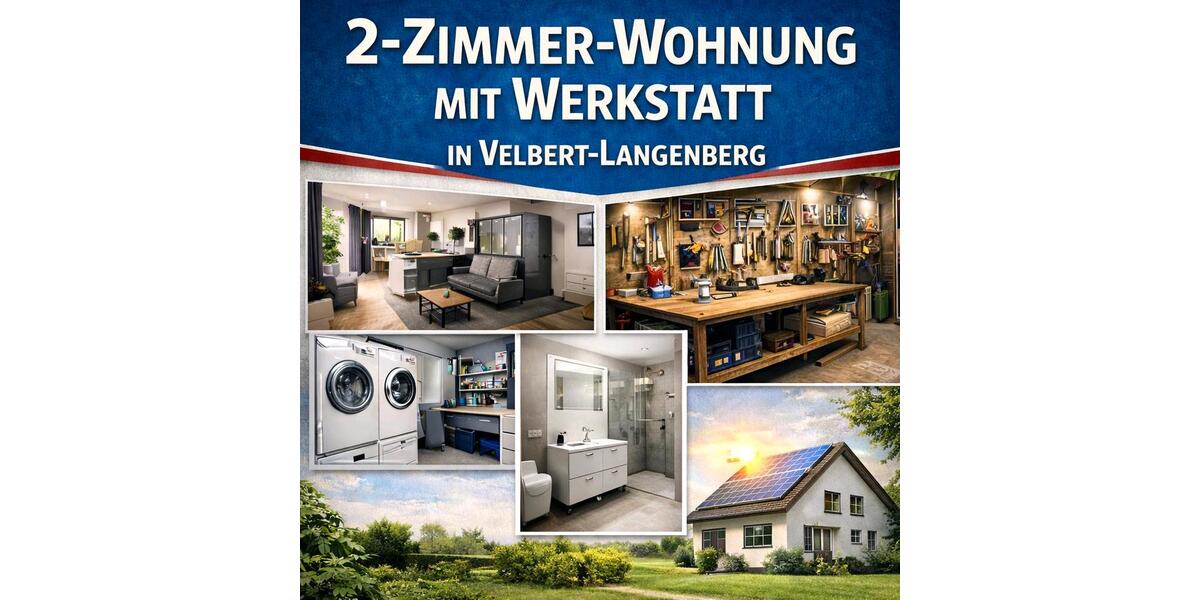 Erdgeschoßwohnung Velbert Langenberg - 2 Zimmer, 50 m&sup2;, 700&euro; | Angebot:24654830