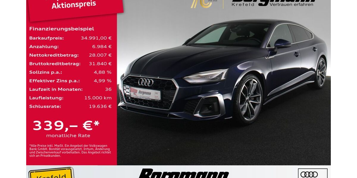 Audi A5 49.777 km 34.991 &euro; Krefeld 47803